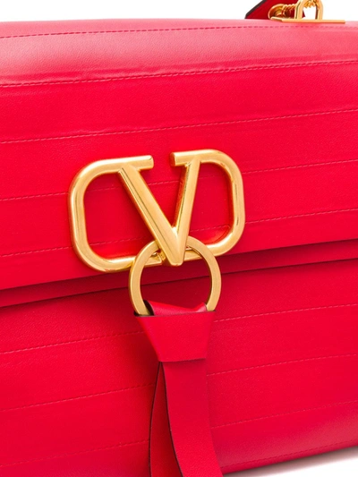 Shop Valentino Vring Shoulder Bag In Red