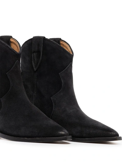 Shop Isabel Marant Dewina Suede Ankle Boots In Black