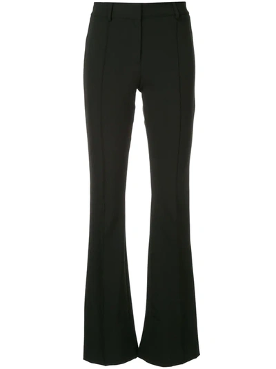 Veronica Beard Hibiscus Black Stretch-twill Trousers In Black