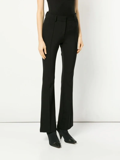 Veronica Beard Hibiscus Black Stretch-twill Trousers In Black