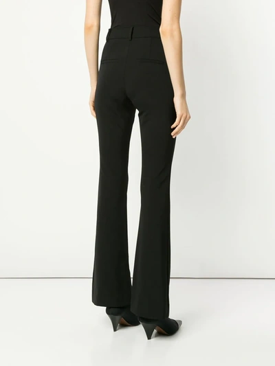 Veronica Beard Hibiscus Black Stretch-twill Trousers In Black