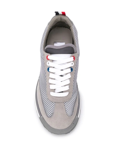 Thom Browne Tech Runner Tessuto Mesh Shoes In Grey