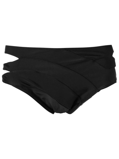 Shop Amir Slama Cut Out Trunks In Black