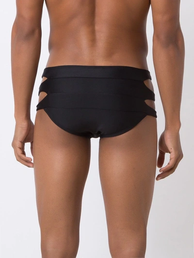 Shop Amir Slama Cut Out Trunks In Black