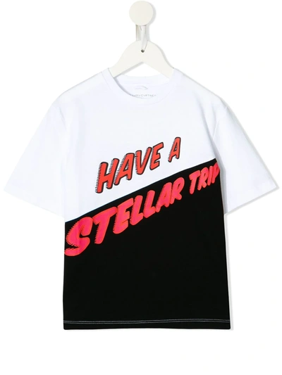 Shop Stella Mccartney Stellar Trip Print T-shirt In White