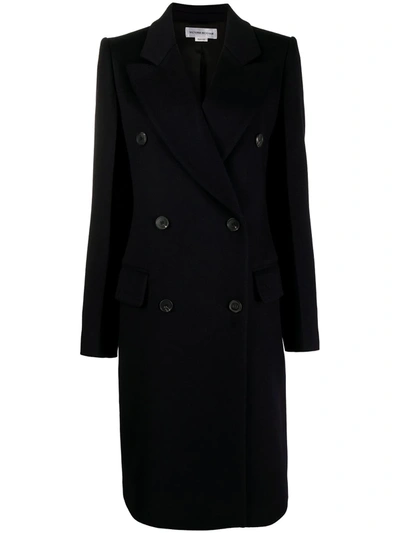 Shop Victoria Beckham Double-breasted Tailored Coat In Blue