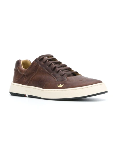 Shop Osklen Leather Sneakers In Brown