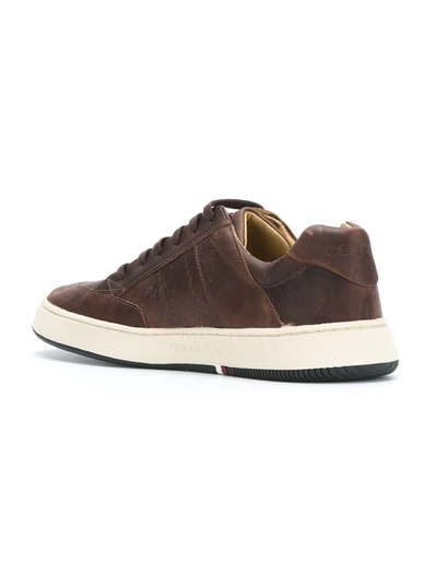 Shop Osklen Leather Sneakers In Brown