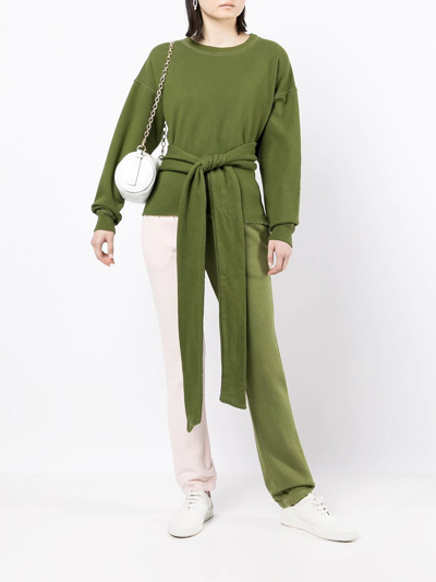 La Detresse Tied-waist Jumper In Grün