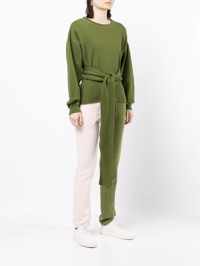 La Detresse Tied-waist Jumper In Grün