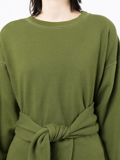 La Detresse Tied-waist Jumper In Grün