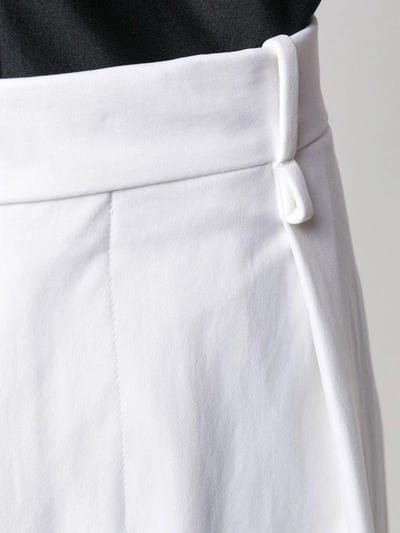 Shop Bottega Veneta High-waisted Wide-leg Trousers In White