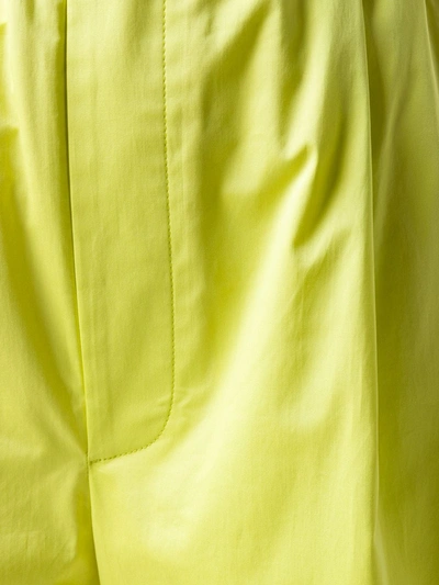 Shop Jejia Elasticated Wide-leg Trousers In Yellow