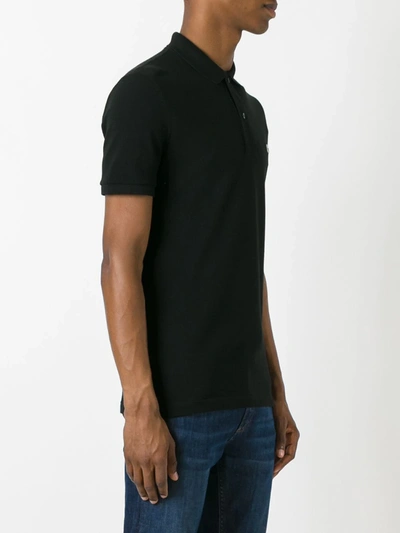Shop Lacoste Logo Patch Polo Shirt In Black