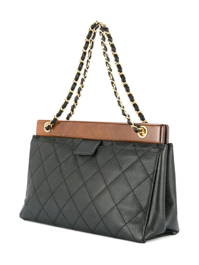 Pre-owned Chanel 2003 Quilted Shoulder Bag In Black