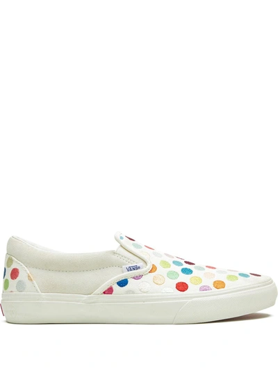 Shop Vans X Damien Hirst Classic Slip-on Sneakers In Dots/chkrbrd