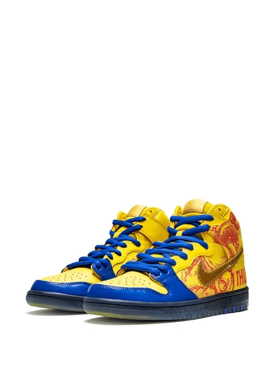 Shop Nike Doernbecher Dunk High Pro Sb Sneakers In Yellow ,blue