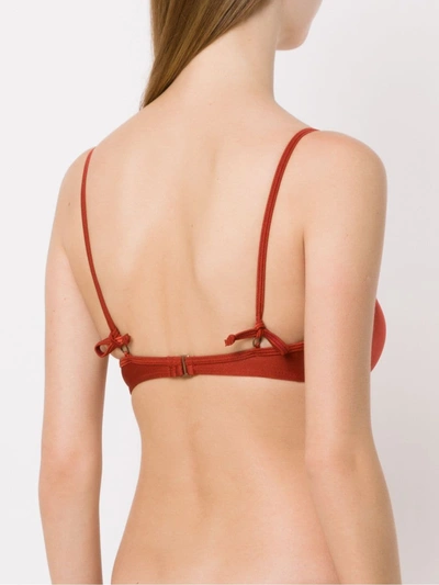 Shop Lygia & Nanny Cassis Bikini Top In Red