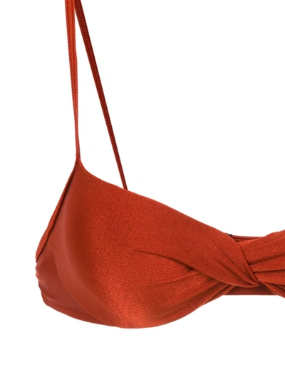 Shop Lygia & Nanny Cassis Bikini Top In Red