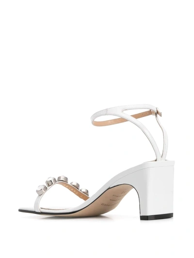Shop Sergio Rossi Sr1 60mm Crystal-embellished Sandals In White