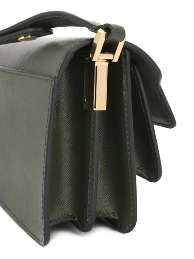 Shop Marni Mini Trunk Shoulder Bag In Green