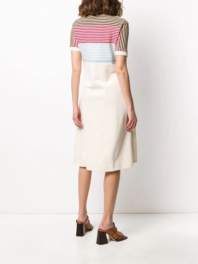 Shop Y/project Short Sleeve Polo Dress In Neutrals