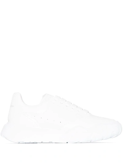 Shop Alexander Mcqueen Court Leather Low-top Sneakers In White