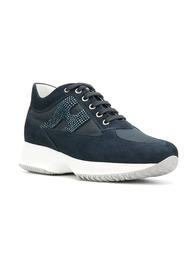 Shop Hogan Interactive Sneakers In Blue