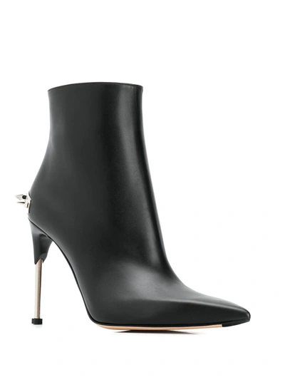 ALEXANDER MCQUEEN STUDDED HEEL ANKLE BOOTS - 黑色