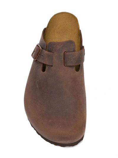 Shop Birkenstock Boston Mule Sandals In Brown