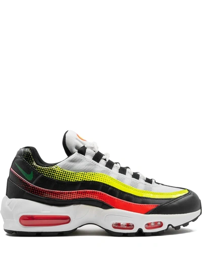 Shop Nike Air Max 95 Se "solar Red" Sneakers In Black