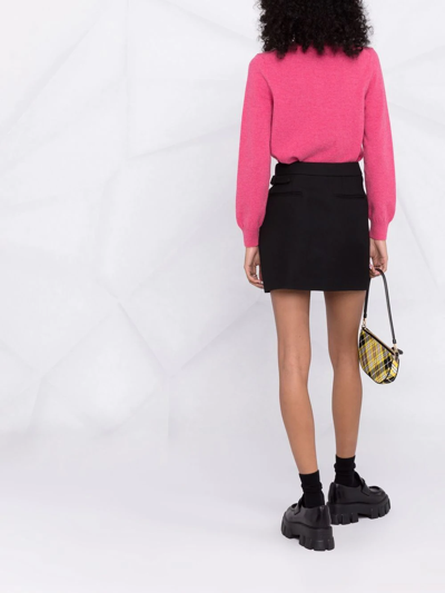 Comme Des Garçons Play Pink Wool Layered Double Heart Cardigan In Rosa