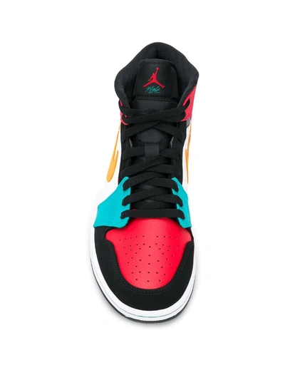 Shop Nike Air Jordan 1 Mid Multicolor In Black