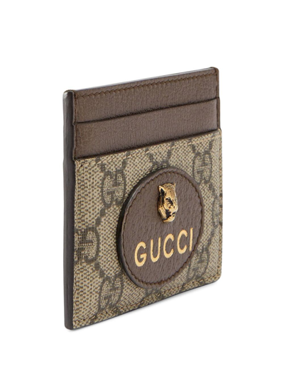 Shop Gucci Neo Vintage Card Case In Brown