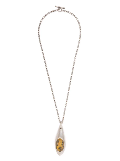 Parts Of Four Chrysalis Jasper Gemstone Necklace In Silber