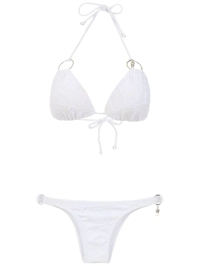 Amir Slama Bikini With Metallic Details In White
