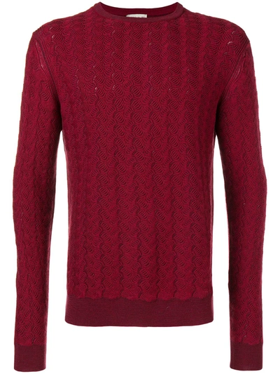 Shop Etro Woven Patterned Jumper In Red