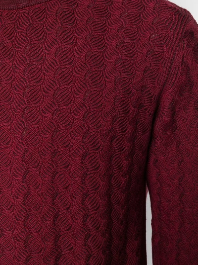 Shop Etro Woven Patterned Jumper In Red