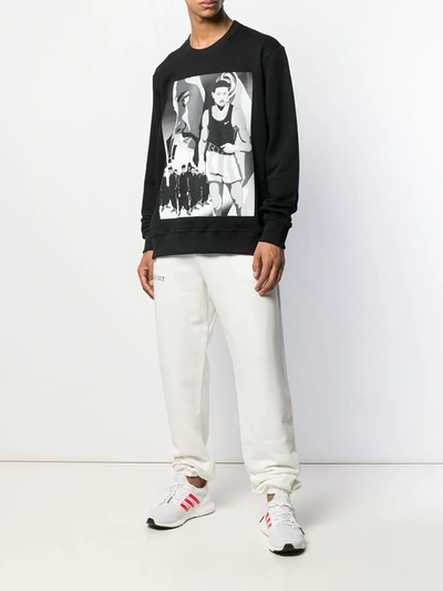 Shop Ih Nom Uh Nit Creed Print Sweatshirt In Black