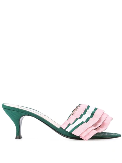 Shop Leandra Medine Pleated Front Mules In Pink