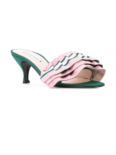 Shop Leandra Medine Pleated Front Mules In Pink