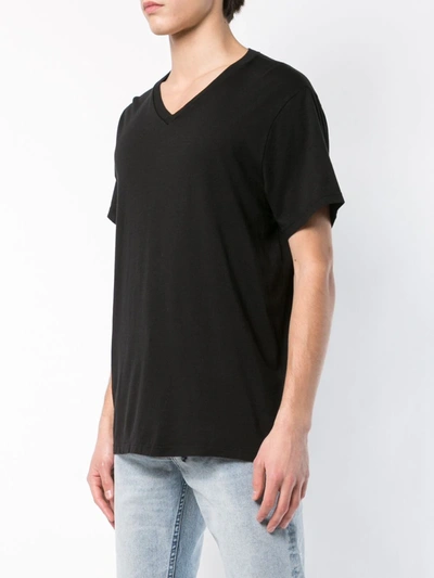 Shop Save Khaki United Relaxed V-neck T-shirt In Black