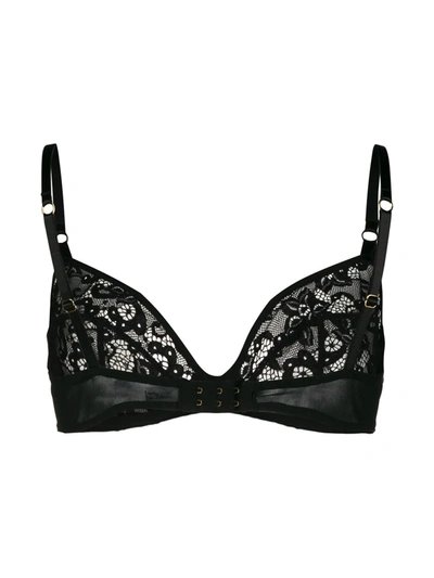 Gilda & Pearl Emelia Vintage Lace Bra In Black