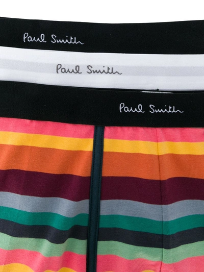 Shop Paul Smith Plain And Stripe Boxer 3 Pack In Black
