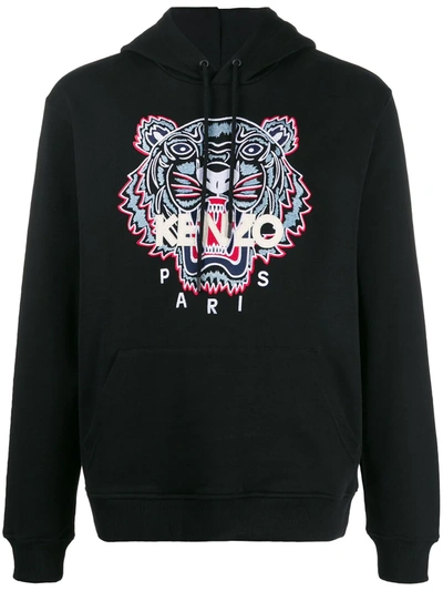 Shop Kenzo Embroidered-motif Hoodie In Black