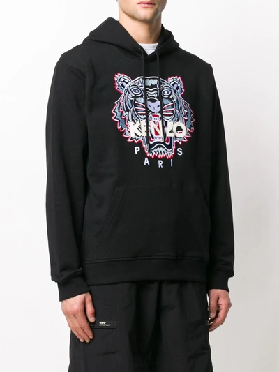 Shop Kenzo Embroidered-motif Hoodie In Black