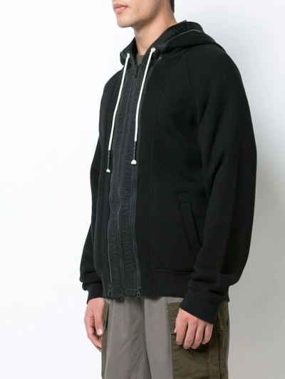 Mostly Heard Rarely Seen Cotton Hoodie With Logo Taping In Black