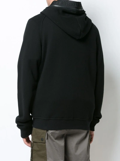Mostly Heard Rarely Seen Cotton Hoodie With Logo Taping In Black