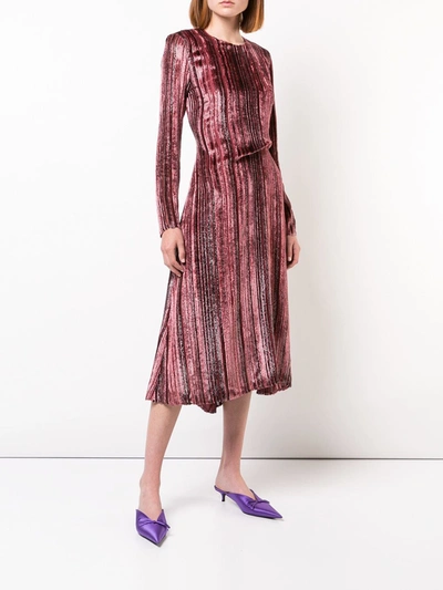 Shop Sies Marjan Textured Flared Dress In Pink