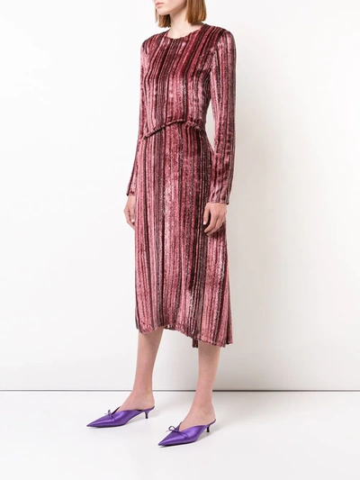 Shop Sies Marjan Textured Flared Dress In Pink
